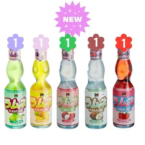 Hana Ramune Variety Pack Japanese - 6.7 fl. oz. - Authentic Japanese Beverage - Traditional Drinks Sweet modern soda