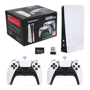 GB5 Video Game Console 64GB/128GB 40000 Free Games HD TV Game Box 5 Two Gamepads For PS1/PPSPP/MAME Arcade Gaming Stick Multi-Player Retro double wireless controller game
