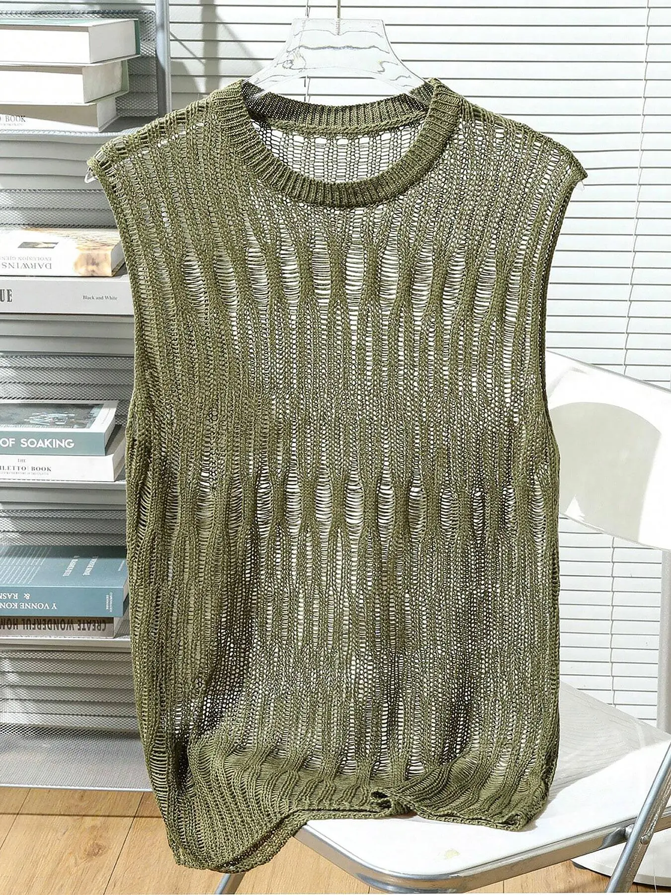 Men's Solid Knitted Vest, Regular Fit Casual Sleeveless Jumper Vest for Fall & Winter, Men's Knitwear for Daily Wear, Sleeveless Sweater Vest