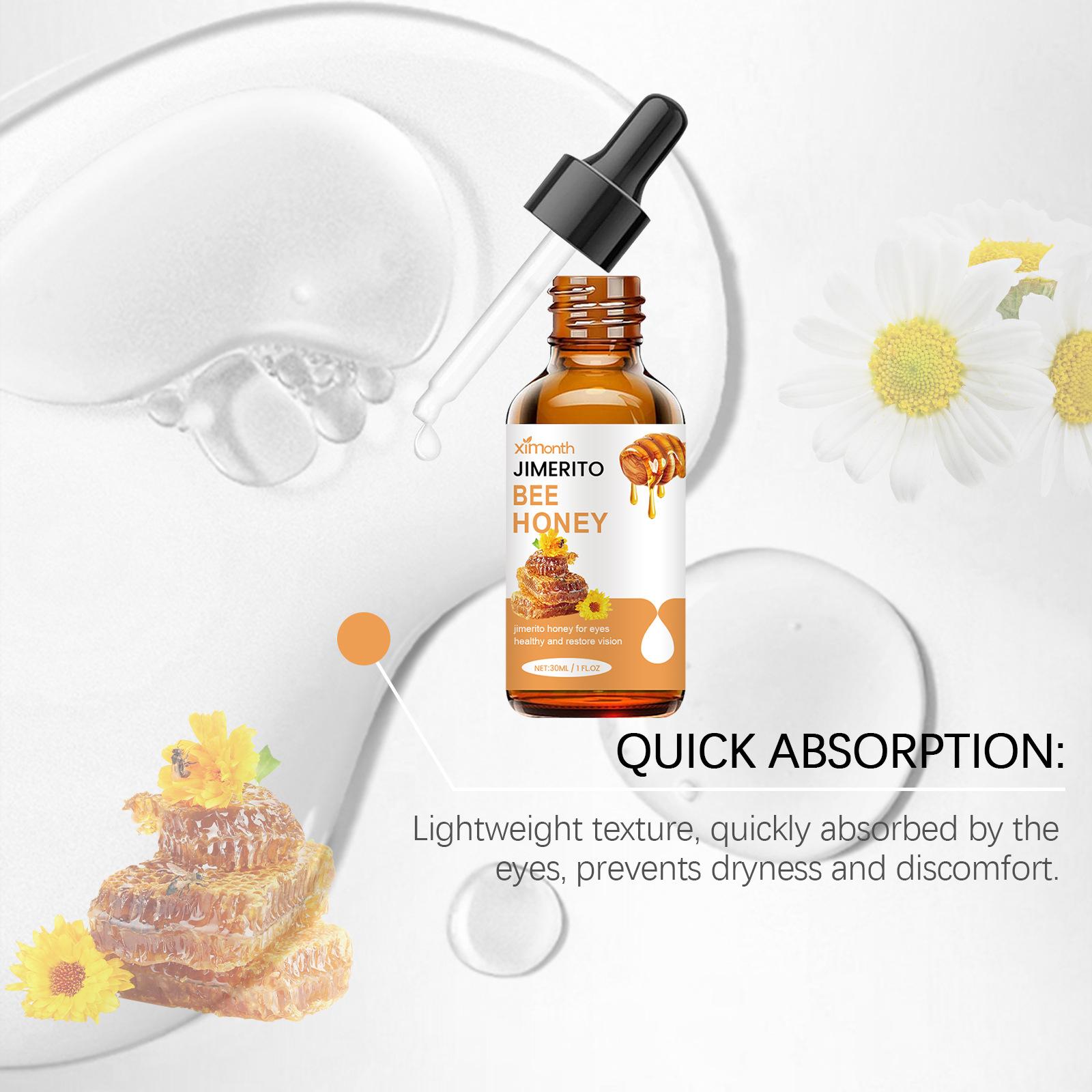 Jimerito Honey For Eyes [Ximonth] Perfect for dry eyes, eye floaters, and sticky eye build-up. This fast-acting daily eye care solution helps soothe dryness, refresh tired eyes, and nourish the delicate eye area| honey eye serum