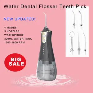 Electric Water Flosser, Portable Rechargeable Oral Irrigator with 5 Multifunctional Nozzle for Home & Travel, Personal Oral Care Appliance for Winter Gift, Halloween Christmas Gift, Fall Essentials