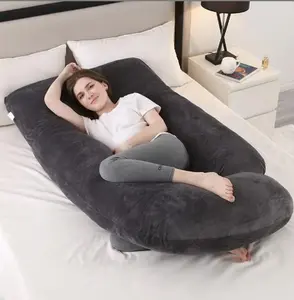 Memory Foam Crystal Velvet Adjustable Foldable Pillow Pregnancy Comfortable Pregnant Pillow Pregnant Custom J Shape Pillow