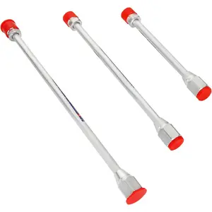 3 Packs Airless  Sprayer Extension, 3 Size  Sprayer Extension Wand with Red Guard,  Sprayer Extension Pole for Airless Sprayers (8 inch / 12 inch / 15 inch)