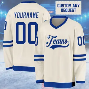 Custom Hockey Jersey with Name and Number, Personalized Ice Hockey Uniform Shirt for Men Women Youth, Team Sports Fan Gift