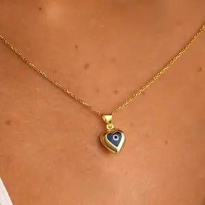 Evil Eye Bubble Necklace, Turkish Nazar Necklace, Evil Eye Pendant, Evil Eye Jewelry, Nazar Symbol Necklace, Evil Eye Charm Necklace, Evil Eye Keepsake Pendant, Evil Eye Wedding Necklace, Evil Eye Bridesmaid Necklace, Evil Eye Anniversary Necklace