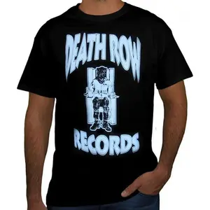 DEATH ROW RECORDS Black T Shirt, Graphic tees, Streetwear, Men gifts, Short sleeve, T Shirt for Men, cotton, Top, Menswear