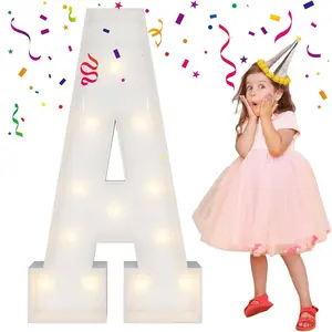 4FT Marquee Light Up Letters, Large Marquee Letters, Big Letters For Engagement Wedding 2026 Graduation Grad Decorations Birthday Party Backdrop Decor, Balloon Arch Kit Letter A