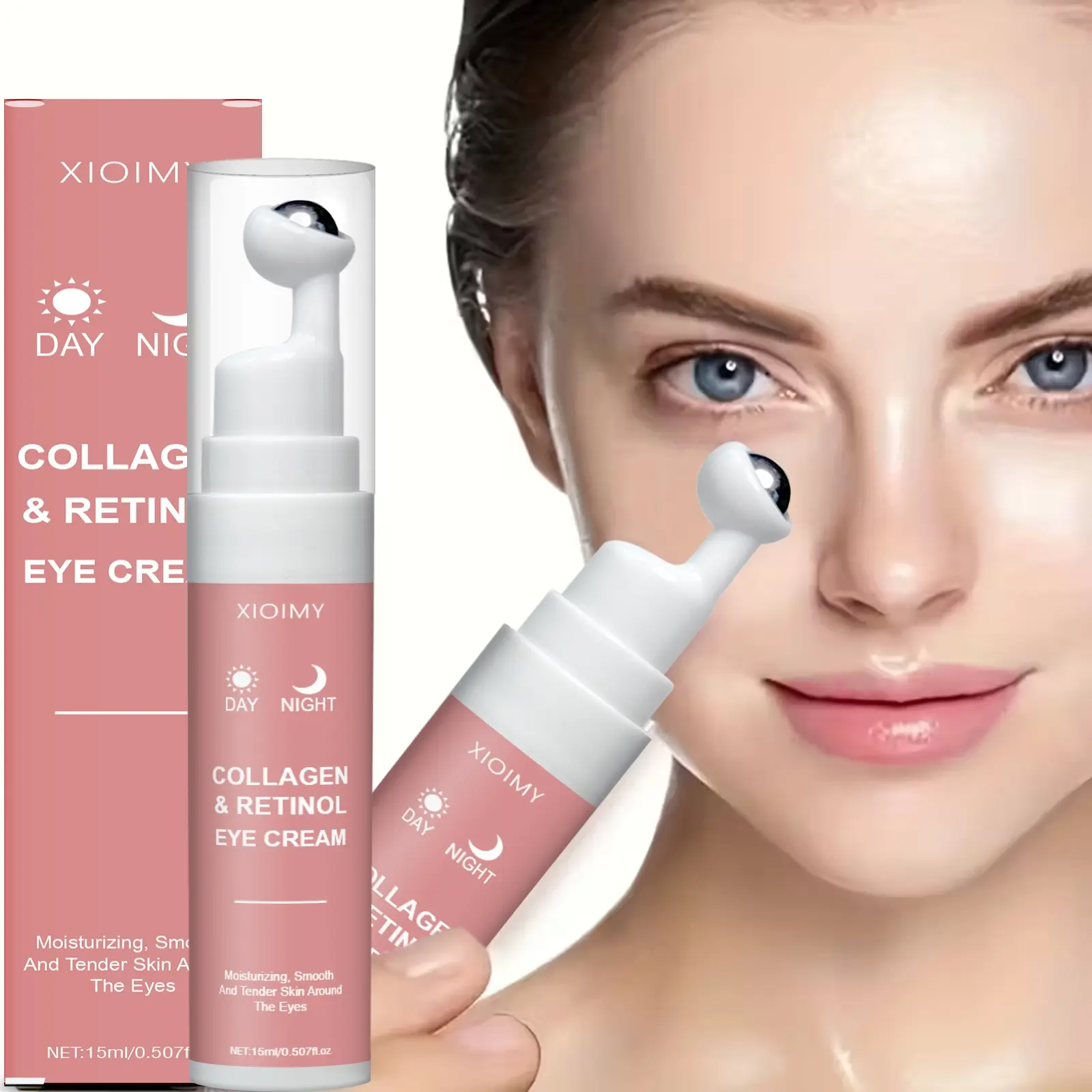15 ml Day and Night Collagen Retinol Gel Lifting Revitalizing Eye Cream, Lightweight, Rapid Firming and Tightening, Strong Hydration and Moisturizing, Improves Elasticity, Dark Circles and Dryness, Intensive Eye Care, Moisture Eye Care