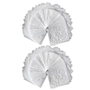 2Sets/72pcs Mandala stencil set laser cut DIY painting tools for walls wood tiles fabric transfer high precision reusable templates stress relief art kit waterproof rustproof multi-scene scrapbook decoration