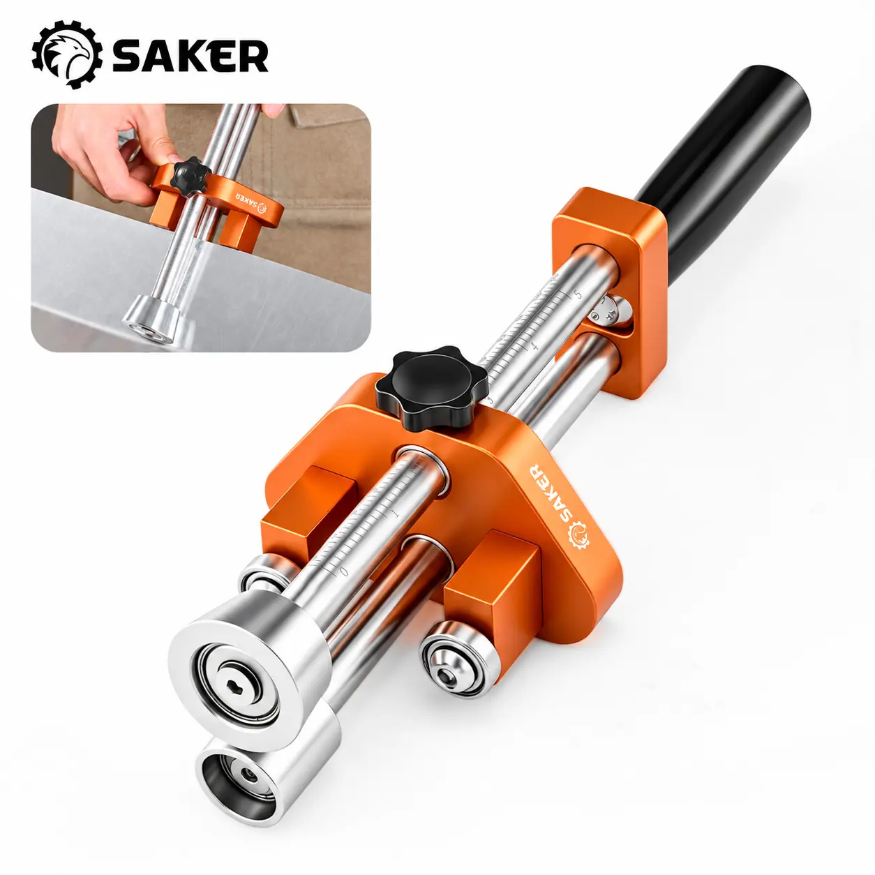 Saker Sheet Bending Roller Tool, 0-100° Bending Angle, Suitable for Roofing Linings, Steel, Aluminum, Copper & Galvanized Sheets (2 Colors Available)