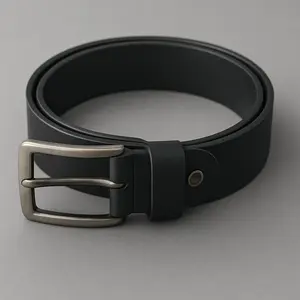 Handmade Veg-Tanned Leather Belt 1.5" - Black or Brown