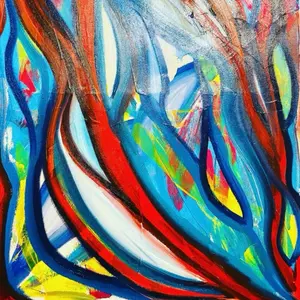 Color Ribbons - Abstract Artwork with Vibrant Colors and Dynamic Lines
