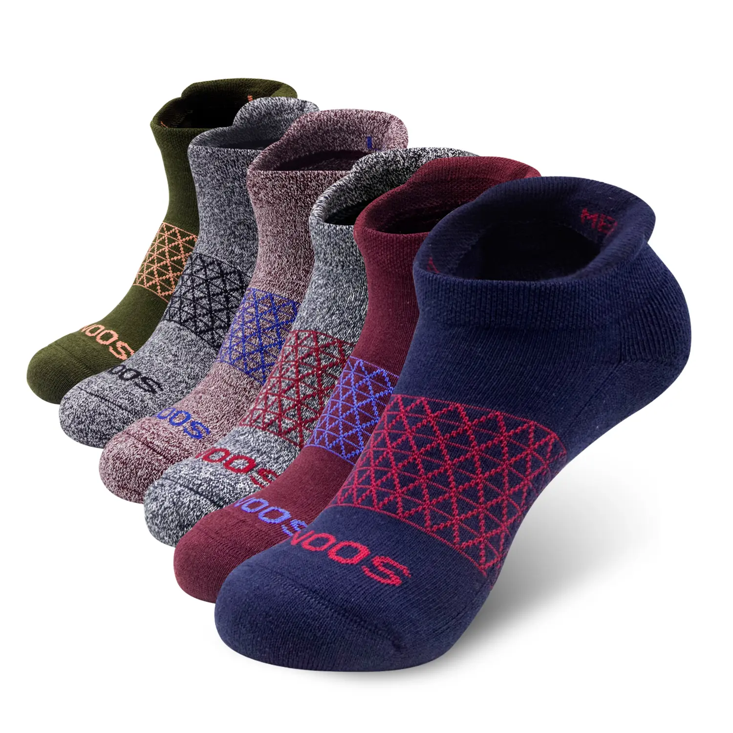 Sooni Athletic Cushioned Socks with Arch Support, Comfortable and Breathable, Ankle Length, Men's and Women's Performance - Womenswear