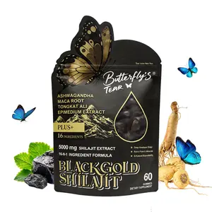 Butterfly's Tear Black Gold Shilajit Gummies 5000mg - 16-in-1 Advanced Formula with Ashwagandha, Maca Root, Tongkat Ali & Ginseng - Natural Energy, Stamina, Mood & Physical Performance Support - Sugar-Free, Non-GMO - 60 Gummies (30 Servings) tiktokshopspr