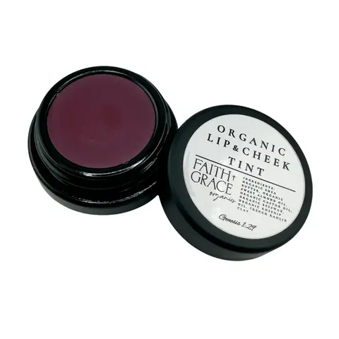 Organic Makeup Lip and Cheek Tint - Handmade in USA, No Artificial Dyes, Creamy Smooth Glide, Easy Swipe on Lips & Cheeks, Almond Oil Absorb for Natural Look