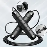 Adjustable Speed Jump Rope with Ball Bearings & Tangle-Free Steel Cable, Foam Handles for Home & Gym Fitness Training