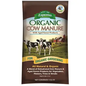 Espoma Organic Cow Manure with Aged Forest Products Garden Fertilizer, 1 cu ft