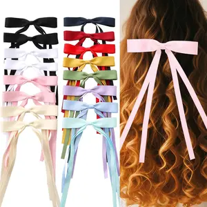 16 PCS Hair Bows for Women,Hair Ribbon Hair Bows With Long Tail,Hair Bow Clips Hair Barrettes for Women Accessories