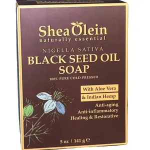 Natural Soap Shea Olein Organic Body Soap  Black Seed Oil 5oz \ 6 bars