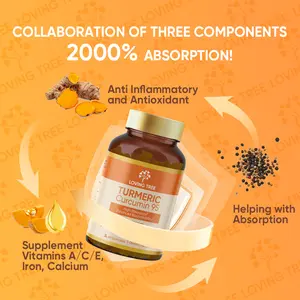 Loving Tree Turmeric Curcumin 95 Acne Relief Vitamin Gummies - 60 Gummies for Immunity Boost Digestive Health Energy Skin & Hair Care High Concentration Curcumin Pumpkin Seed Oil