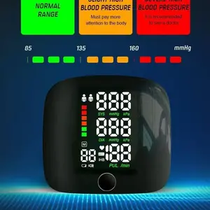 wrist blood pressure monitor features an LCD display, adjustable cuffs, heart rate detection and irregular heartbeat alarm - USB charging, sound playback - ideal gift for home health monitoring, family and friends, wrist blood pressure monitor