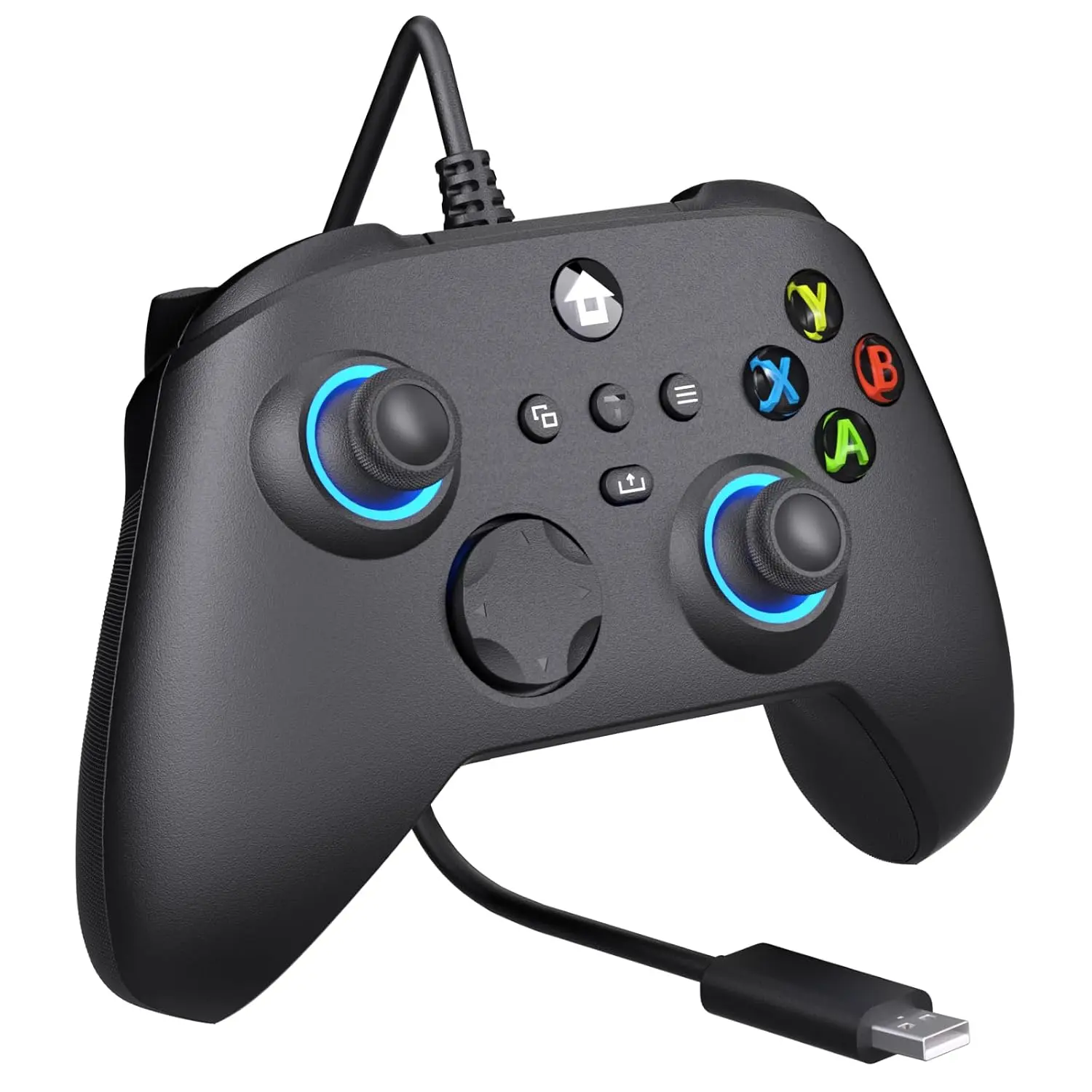 YUYIU Wired Controller for XBOX ONE，Xbox Series X|S, PC, Steam, iOS – Linear Triggers,USB-C Plug & Play，Audio Support, Macro & Turbo, RGB Backlight, Dual Shock