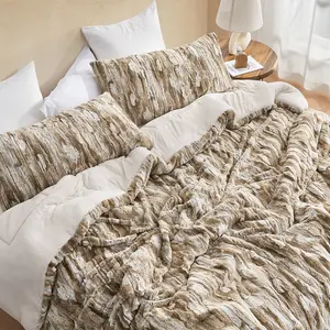 Snowy Terrain - Coma Inducer (with Butter) Pillow Sham (2-Pack) - Snowfield Earthtone Brown