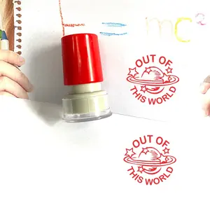 Creative Planet English Out of This World Teacher Reward Stamp, Encouragement Stamps for Homework Grading, Office Stationery Gift Stamp