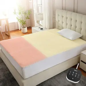 Multizone Heated Mattress Pad Twin XL, Electric Mattress Pad Sherpa Fleece Bed Warmer with 9 Heat Settings, 1-12 Hours Auto Off Deep Pocket, Machine Washable, Wave White Twin XL 39" x 80"