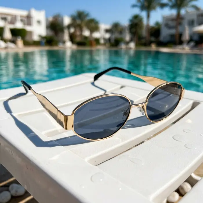 EUNOIALENS Classic Oval Womens Sunglasses,  Metal Frame Set with UV Protection, Fashion Accessories for Daily & Beach Wear, Classic Oval Sunglasses, Accessories For Women and man