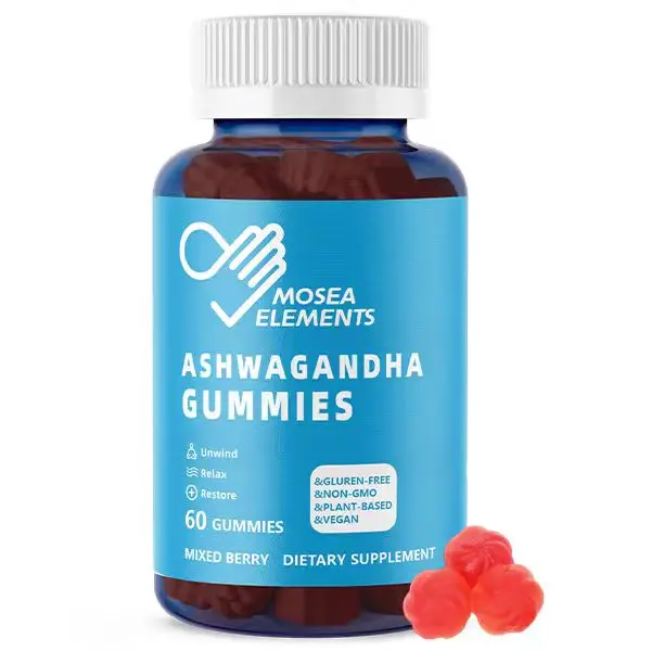 Ashwagandha Gummies & Vitamin D Gummies for Men &Women, Ashwa Root Extract SupplementGummy, 60 Mixed Berry Flavored Gummies