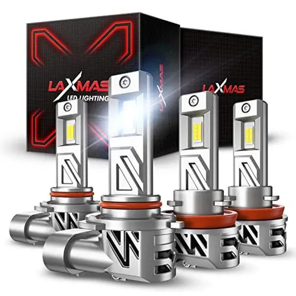 2018 GMC Yukon XL 9005/HB3 H11/H9/H8 240W 6500K White IP68 LED Headlight Bulbs 2Pairs Laxmas LM3