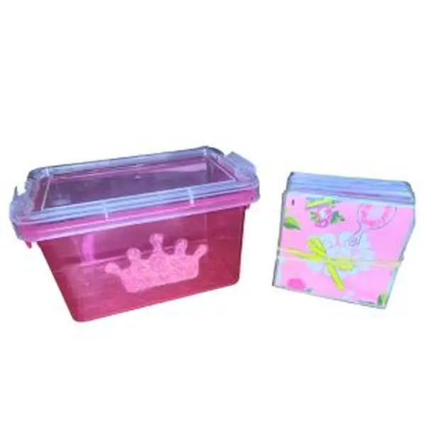 High-Quality Envelopes for Savings Challenge with Crown - Set of 50 in Pink, Purple, Green and Blue with Storage Box