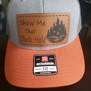 Richardson 112 laser engraved leather patch