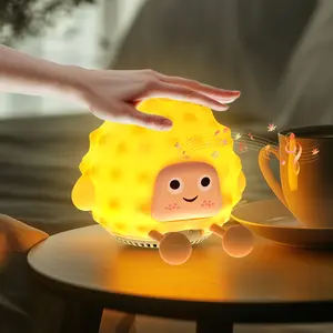 Touch Control Night Light Speaker: 20 Soothing Sounds, 4-Level Adjustable Light, Bluetooth HIFI, Phone Holder & Soft Silicone for Kids/Sleep Aid