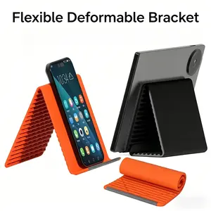 Newly Designed Flexible Stand, Free Bending Aluminum Silicone Phone Holder, Anti-Slip Hanging Bracket for Screen Edge & Car, Must-Have Desk Accessory