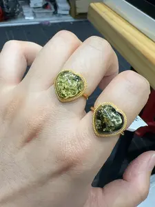 Mary(10881)gc.Green amber ring s925