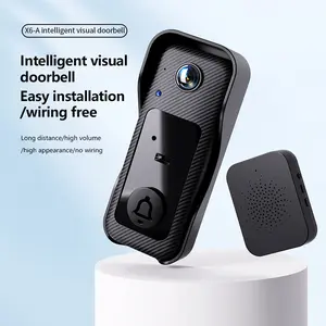 Wireless Smart Video Doorbell with Indoor Chime, WiFi Security Camera Doorbell, HD Night Vision 130° Wide Angle Lens, Two-Way Audio Remote Intercom, Motion Detection Cloud Storage for Home Safety