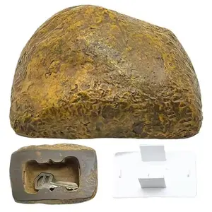 Simulation Rock Shaped Key Holder, 1 Count Hidden Rock Key Storage Box, Creative Key Storage Box for Home, Garden, Yard, Gate, Garden Accessories