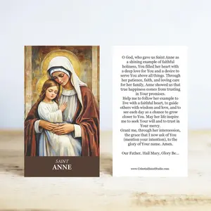 St. Anne Prayer Cards | Wallet Size | 50, 100, 250, 500, 1000