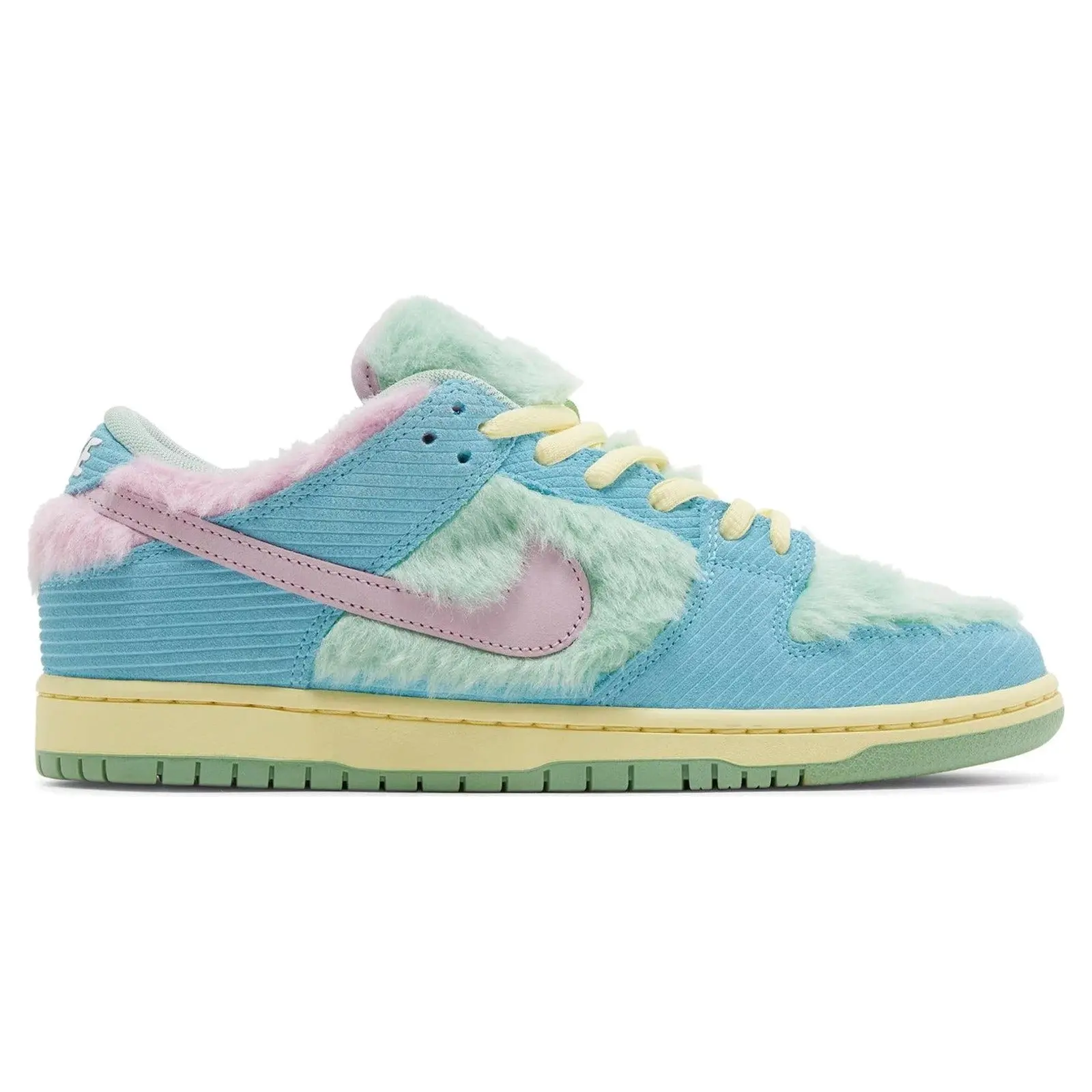NIKE Men's SB Dunk Low 'Verdy Visty' Plush Fleece Low-Top Casual Skating Shoes FN6040-400 US M 10