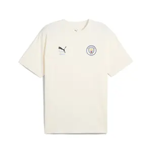 PUMA Mens X Kidsuper Manchester City F.C. Graphic Crew Neck Short Sleeve Casual Tops Casual - Black, White