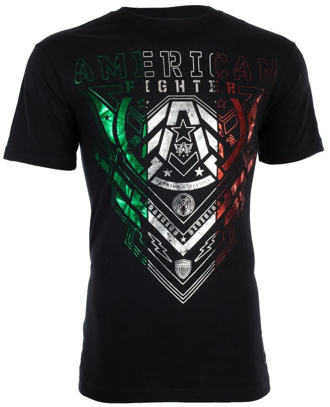 American Fighter Men's Kendelton Short-Sleeve Graphic T-Shirt with Foiled Detail, 100% Cotton Casual Top for All Seasons, Shortsleeve, Graphic Print, Pull-On Closure, Cold Wash, Gothic, Tshirt, Foil Detail