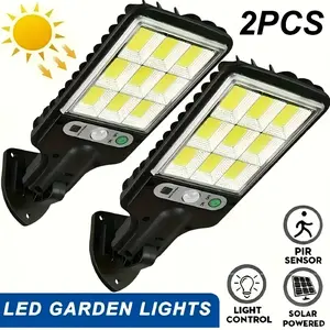 2/4Solar Lights Outdoor, 6000 Lumens 2/4pack 108COB LED Solar Powered Motion Sensor Wall Lamp - IP65 Waterproof with Remote Control, Durable Security Light for Outside Wall, Garden, Yard, Porch