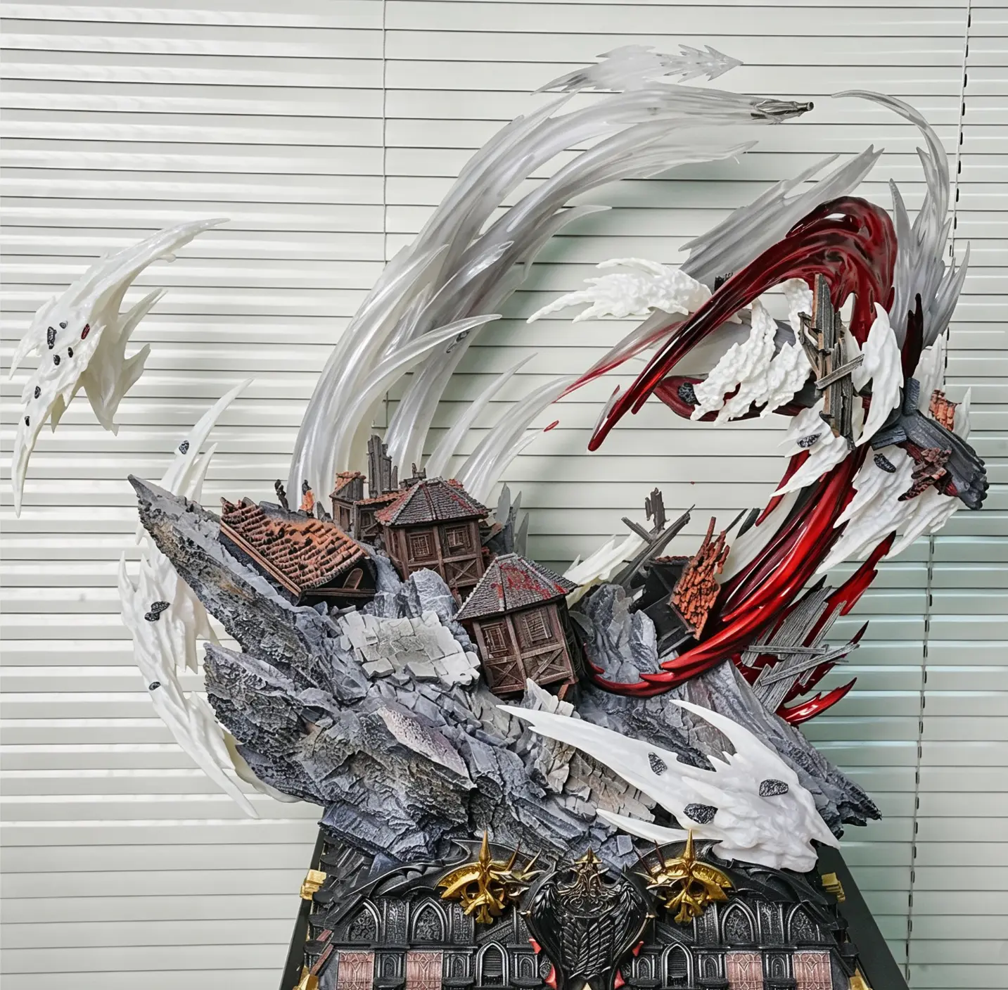 M--Cloud, Rock & House Resin Diorama Display Base