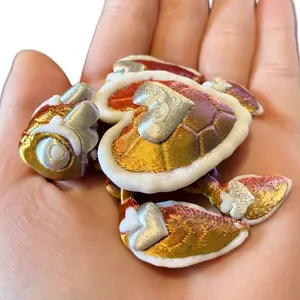 Articulated Heart Sea Turtles | 3D printed plastic articulated heart sea turtle fidget toy for fun and stress relief - Decor Multicolor Gift