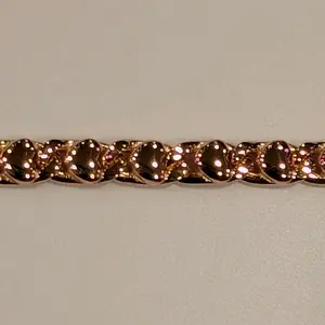 Rose Gold Color Cuban Heart Link Bracelet