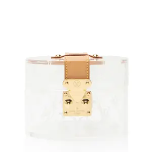 Pre-owned Louis Vuitton Leather Cases and Covers Transparent Monogram Plexiglass Scott Box