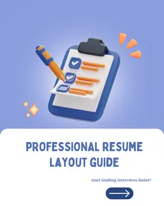 Professional Resume Layout Guide – Printed Career Workbook