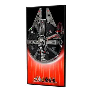 【Wallboard Only】Display Wall Frame for Star Wars Millennium Falcon 75389 - Unique Decorative Wall Mount Display, Perfect Gift for Lego 75389 Fans